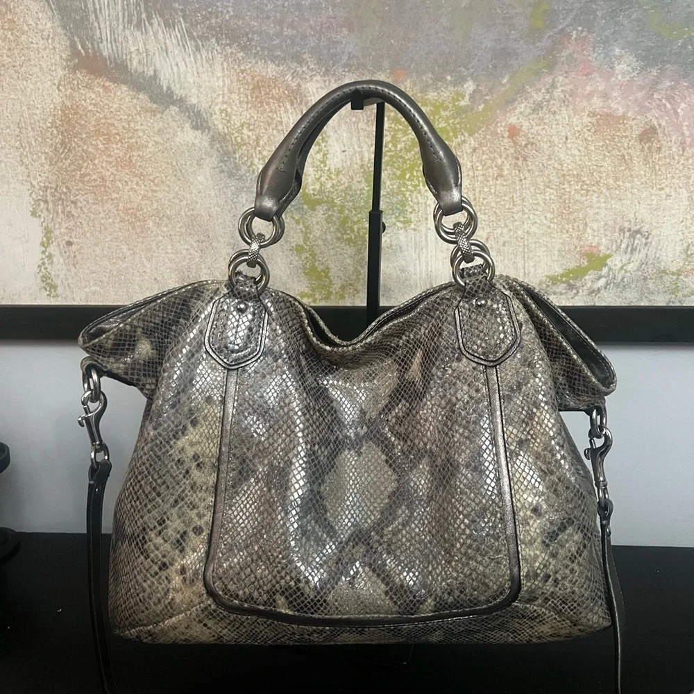 Coach Campbell Exotic Leather Large Satchel